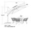 274cm X 365cm Rectangular Cantilever Parasol-852717809