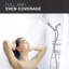  Pomme de douche haute pression avec pomme de douche à main carrée amovible
