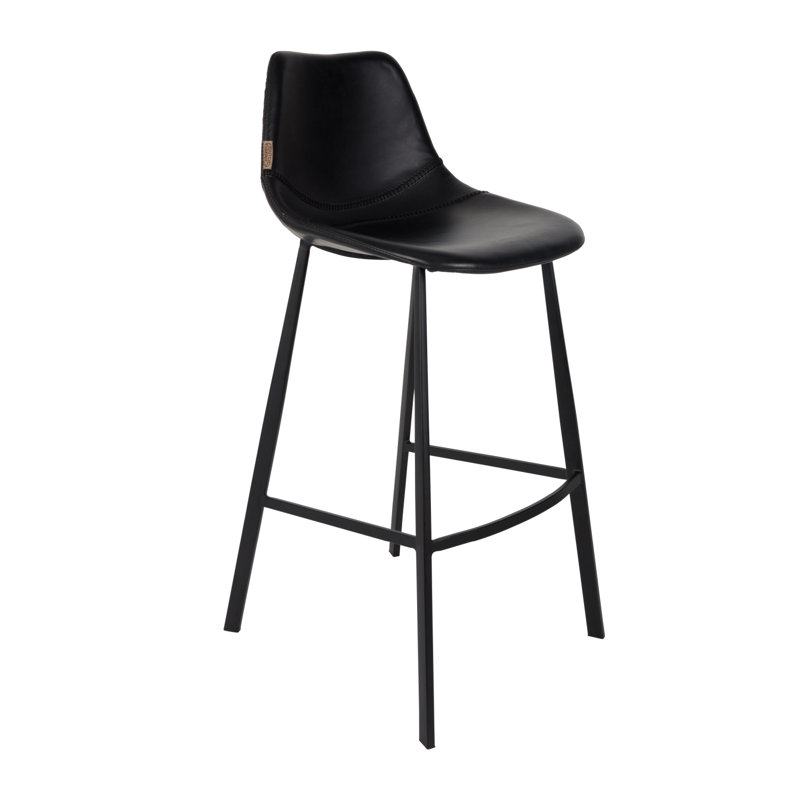 Tabouret de comptoir 26 po Franky, Noir, Tabouret de comptoir (siège d'une hauteur de 26 p