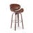 Swivel Upholstered Counter Stool with Metal Frame-1223897097