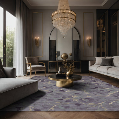 Tapis rose soyeux et moelleux
