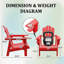 Chaise Adirondack en plastique PEHD résistant aux intempéries Devito-170178743