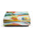 Square Modern Glass Coffee Table & 22'' H Graffiti Abstract Art End Table 2-Piece Set