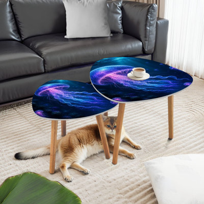 Ensemble de 2 tables basses gigognes Triangle