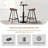 Jeimer 2 - Person Pine Solid Wood Top Pedestal Base Dining Set