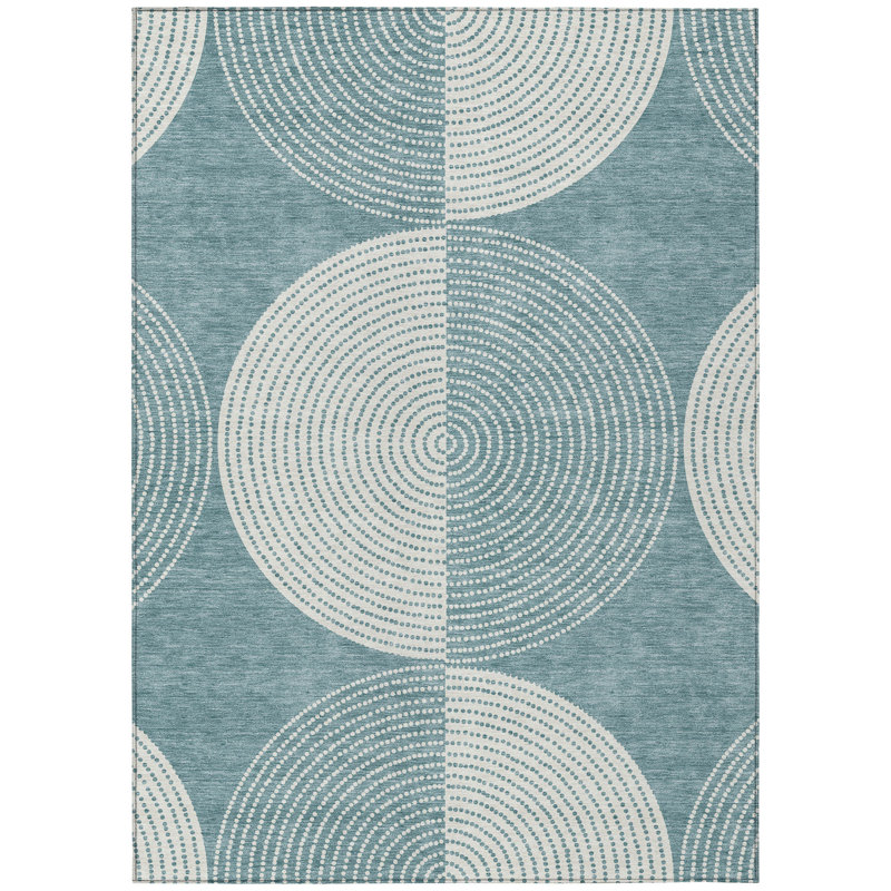 Machine Washable Indoor/Outdoor Jenning ACN2275 Geometric Rug, Rectangle 8' x 10'