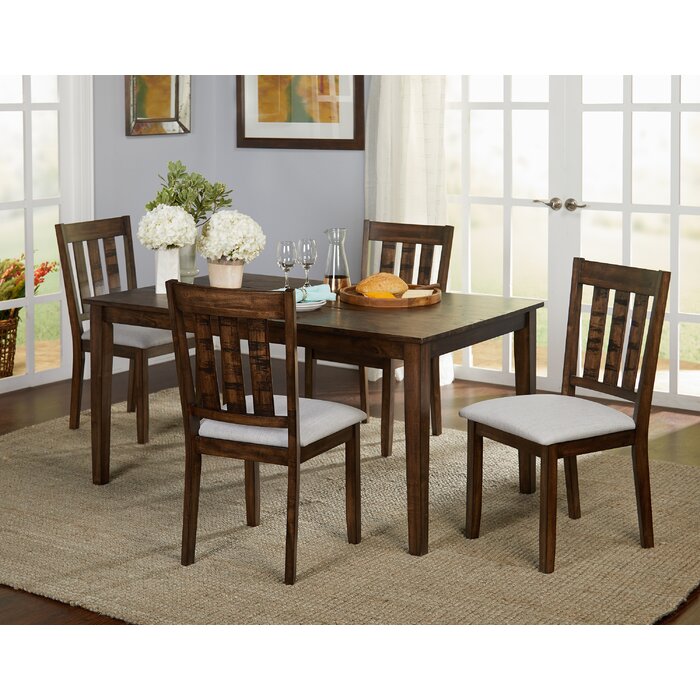 Charlton Home® Rhem Solid Wood Dining Set & Reviews | Wayfair