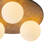 3-Light Glass Goble Wooden Round Flush Mount-2140049026