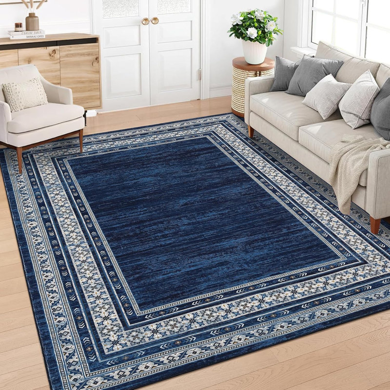 Area Rug, Blue, Rectangle 120 x 170 cm