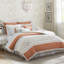 Édredon 9 pièces grand corail - tissu de coton, édredon, 2 taies décoratives, coussins décoratifs Euro 3, coton doux plissé aube, détails, literie