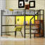 Lit mezzanine double en métal avec bureau-1903797186