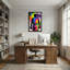 Fashion Colourful Boxing Silhouette Graffiti Art Print-1087186954