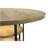 Eden 59" Round Rustic Oak Dining Table With LED Light, Black Metal Frame, Shelves