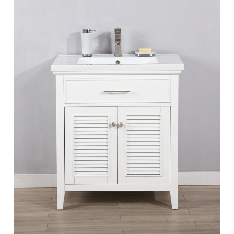 Ensemble de meuble-lavabo simple 30 po Cameron, Blanc