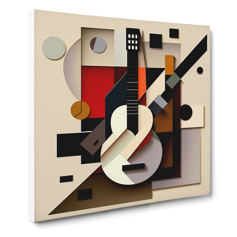 Acoustic Guitar Suprematism No.2 - Wrapped Canvas, 35cm H x 35cm W x 3cm D
