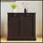 Two-Compartment Tilt-Out Laundry Sorter Cabinet-Black