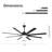 Brixham 8-Blade Standard Industrial LED Ceiling Fan with Remote and Intelligent Control and Voice Function-1114541619