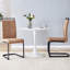 Chaises de salle à manger, chaise d'appoint rembourrée à haut dossier en tissu Leathaire pour salle à manger