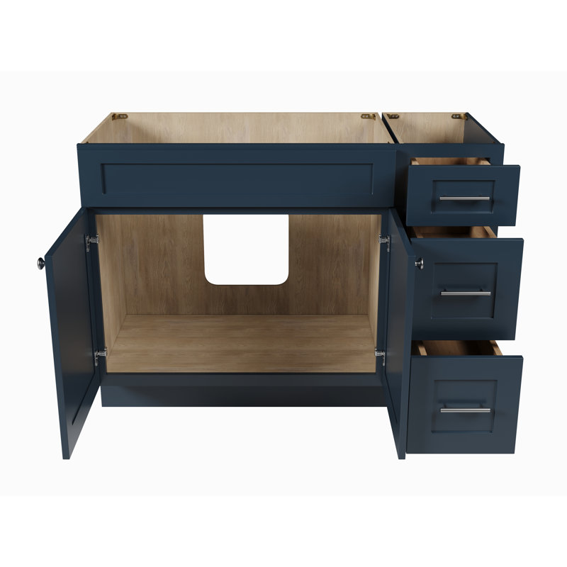 Base de meuble-lavabo simple 48 po Disar, Bleu