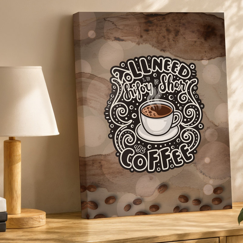 Reproduction d'art sur toile, "Cozy Inviting Coffee", H 12 po x l 9 po