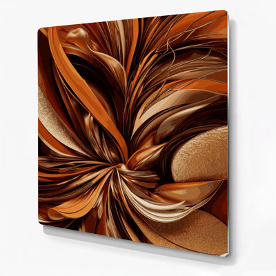 Digital Abstraction 21 Brown Metal Wall Art