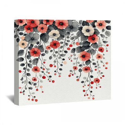 Enveloppe florale en toile - Décoration murale florale