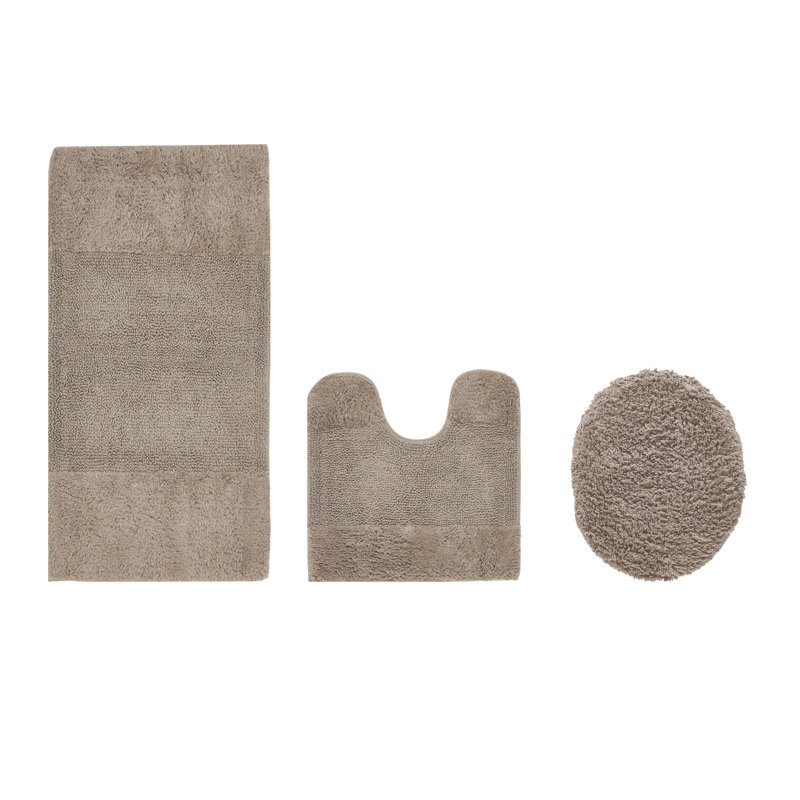 Ensemble de tapis pour salle de bain 3 pièces 100% coton 2155 g / m² Merkle, Beige