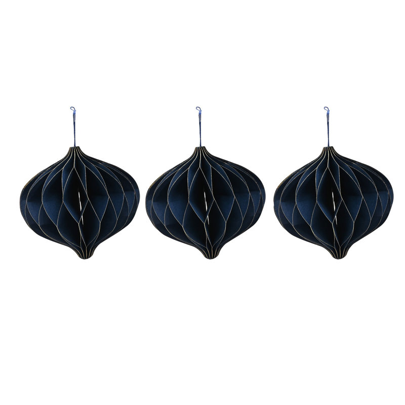 16.5cm Abstract Paper / Cardboard Ball Ornament