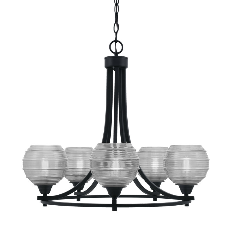 Paramount 5 Light Uplight Chandelier, White