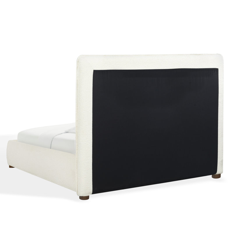 Callahan Upholstered Bed, Ivory Boucle, Full / Double