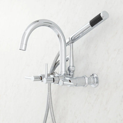 Sebastian Wall Mounted Tub Faucet with Lever Handles