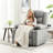 Extendable Armrest Swivel Glider Chair, 360° Rotation Rocking Chair With Cup Holders & Side Pockets-305502103