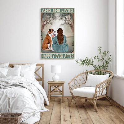" Boxer Dog And She Lived Happily "