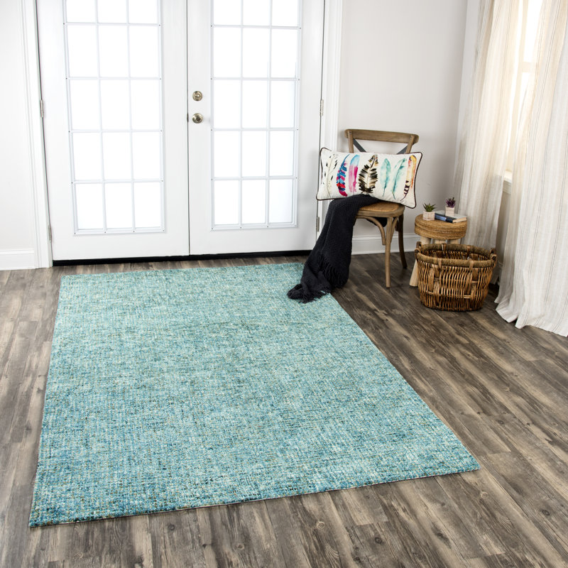 Zellmer Hand Tufted Wool Geometric Indoor Rug, Rectangle 5' x 8'