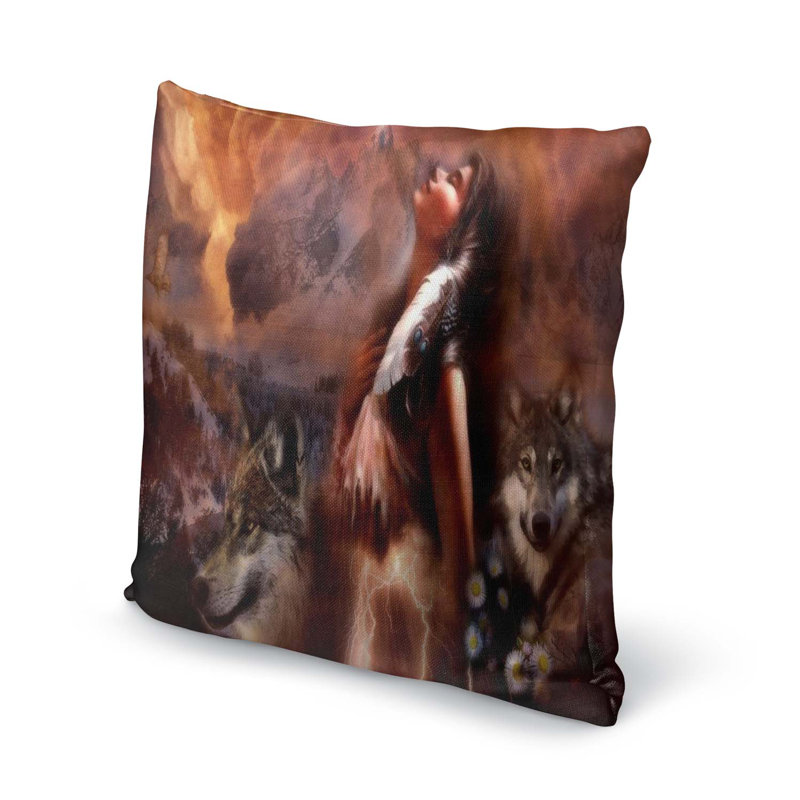 Housse de coussin carrée d’extérieur native, 16 po x 1 po