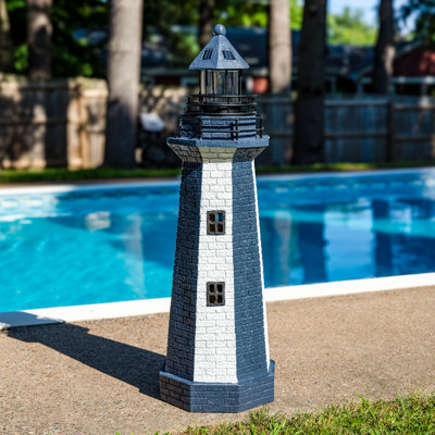 Caudillo Striped LED Lighthouse Statue