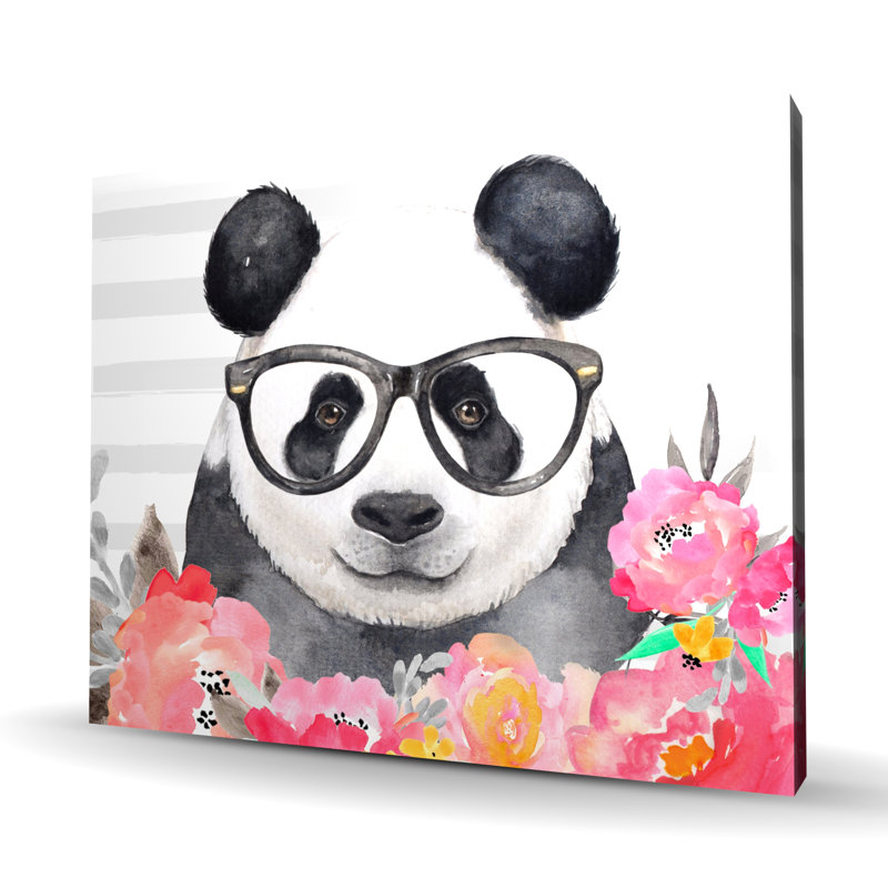 Panda avec lunettes - Toile pour enfants