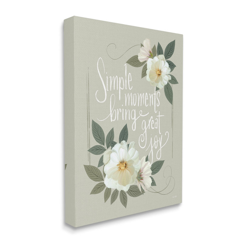 Art mural sur toile Simple Moments & Blossoms par House Fenway, H 30 po x l 24 po