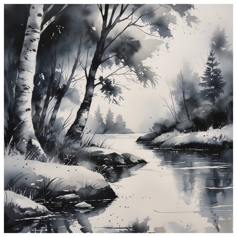 Tapis de bain monochrome River Forest, L 24 po x L 17 po