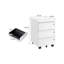 37 cm W 3 -Drawer Wheels / Casters included Mobile Steel Filing Cabinet