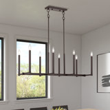 Luminaire suspendu linéaire à 8 lumières pour îlot de cuisine Braddock