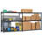 77'' W Steel Height -Adjustable Shelving Unit