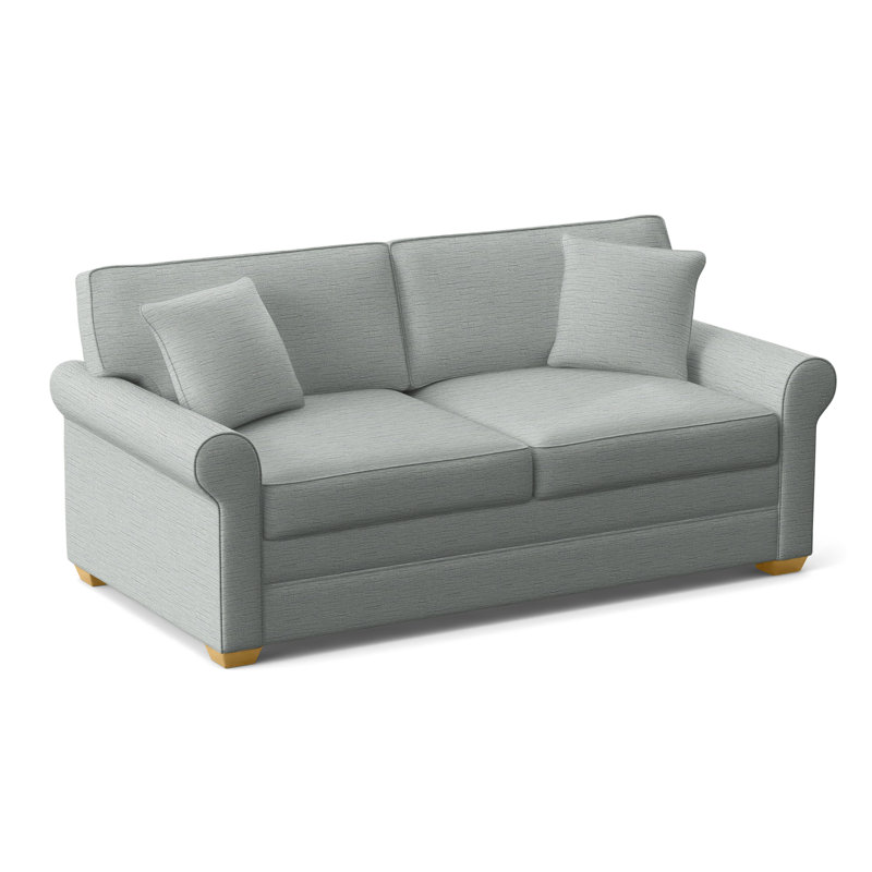 Bedford Upholstered 79'' Sofa, Honey Finish, Elite Ivory; 0321-91
