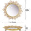 Ornate Metal Vanity Tray with Ring Holder - Decorative Jewelry/Makeup Organizer for Vanity/Dresser/Bathroom