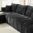 Cloud Style L-Shaped Chenille Sectional Sofa with No Assembly Compression Design