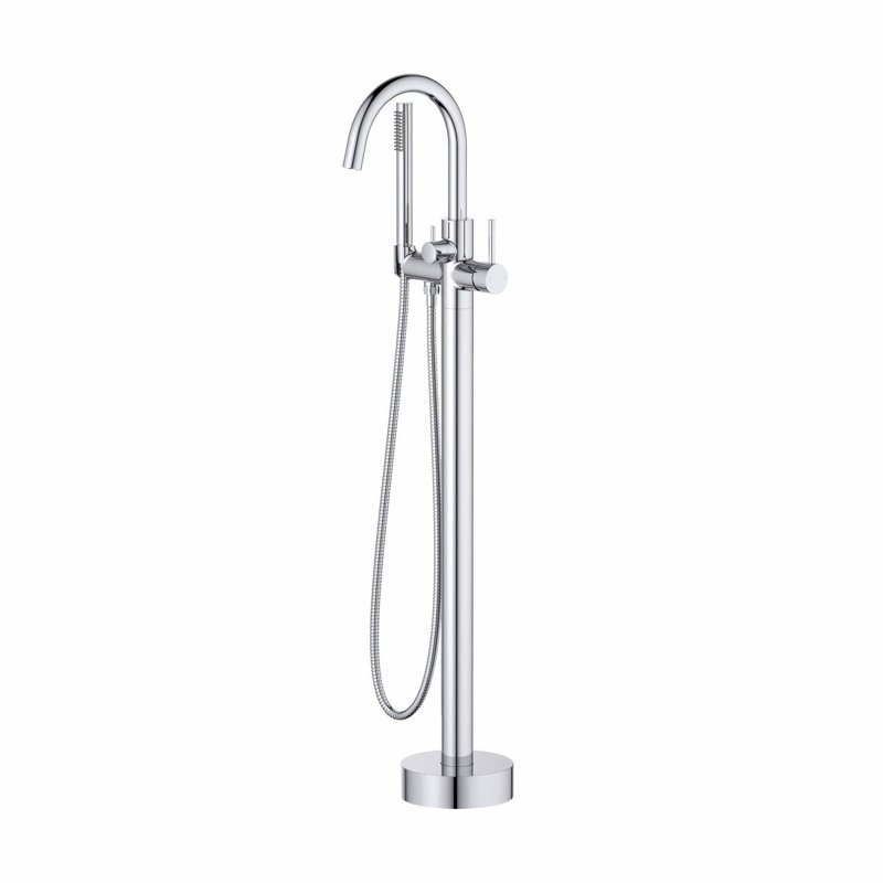 Circular Single Handle Tub Faucet, Chrome