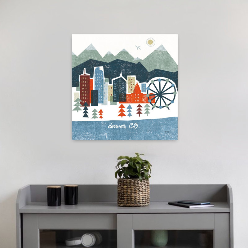 Art contemporain, architecture abstraite moderne, art urbain, H 18 po x l 18 po