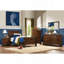 Lit-bateau classique de style Louis Philipe avec motif de cerisier brun-114230631-121473107