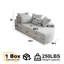 Canapé-lit et fauteuil inclinable semi-circulaire 2 en 1 de 78,5 pouces avec 5 coussins, aucun assemblage requis-1205971805