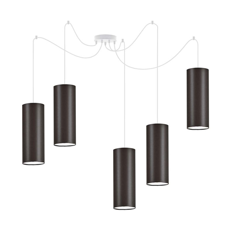 Carsten 5 - Light Cluster Pendant, Brown, White